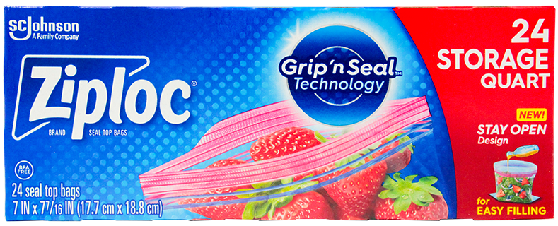 Ziploc Storage Bags Quart24 UND