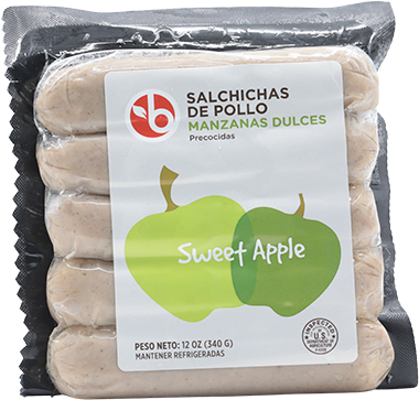 BRAVO SALCHICHAS DE POLLO MANZANAS DULCES 12 OZ