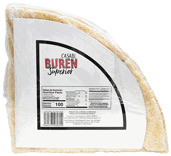 Casabe Superior Natural Buren 205 GR - Precio en RD | SupermercadosRD