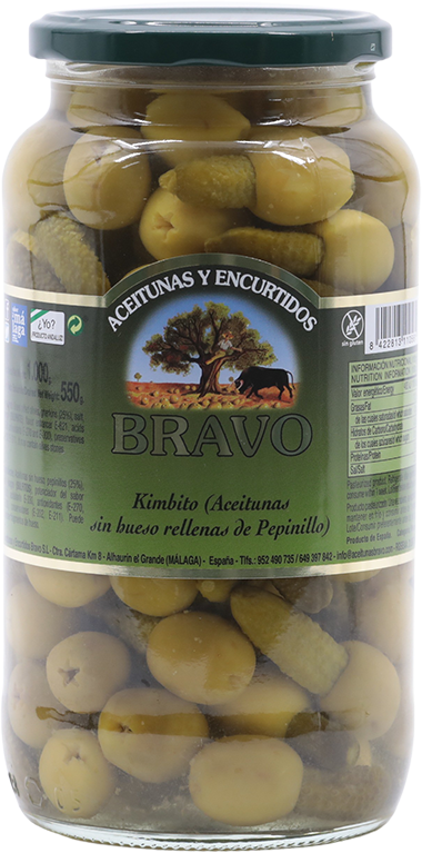 Bravo Aceitunas R/pepin Kimbitos1000 GR