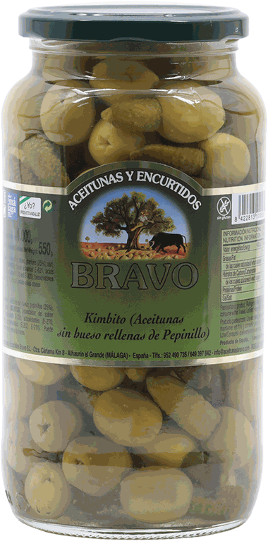 BRAVO ACEITUNAS R/PEPIN KIMBITOS 1000 GR