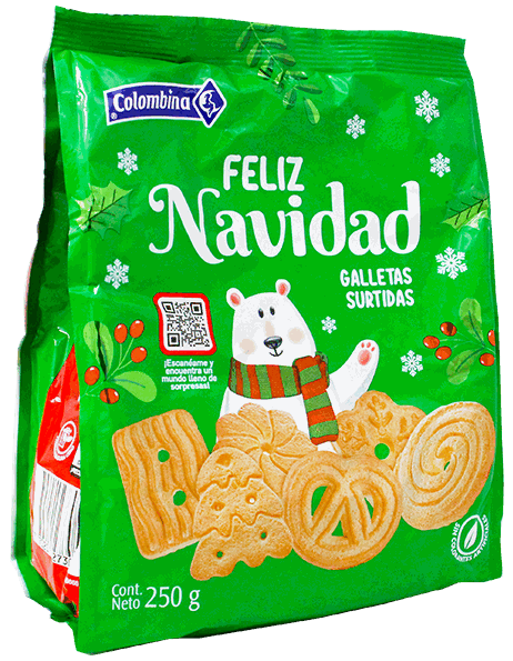 COLOMBINA BOLSA FELIZ NAVIDAD 250 GR