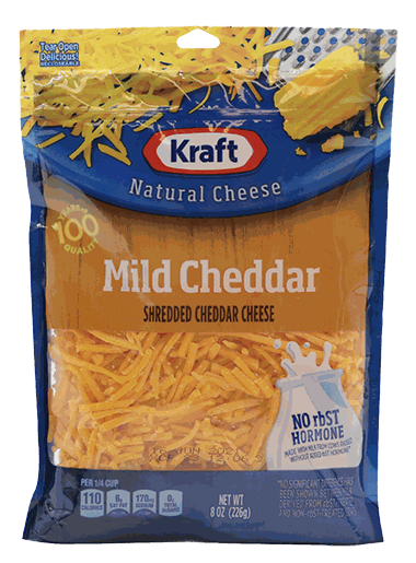 KRAFT CHEDDAR MILD SHREDDED 8 OZ