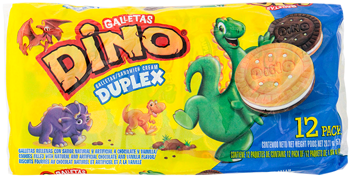 DINO GALLETA SANDWICH DUPLEX 12 PAQ