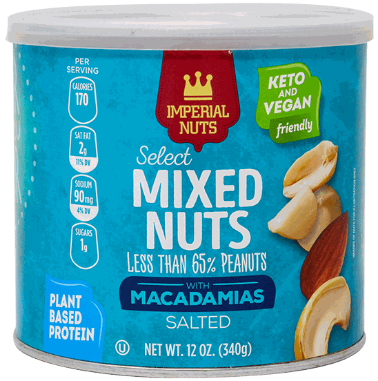 IMPERIAL MIXED NUTS W/MACADAMIA 12 OZ