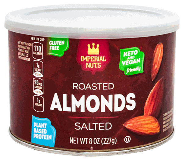 IMPERIAL ALMONDS RST SALT 8 OZ