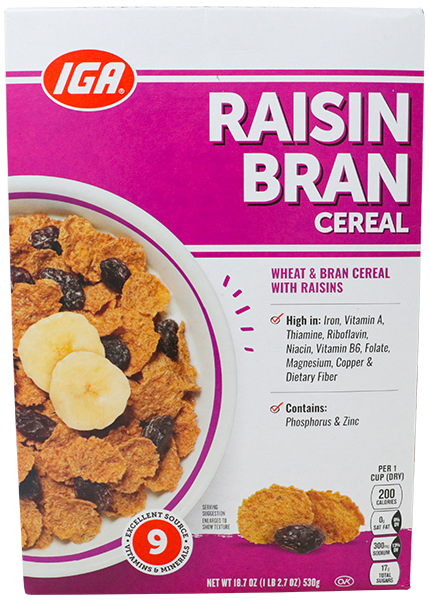 Iga Raisin Bran18.7 OZ