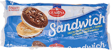 GUARINA GALLETA SANDWICH DUPLEX 12 PAQ