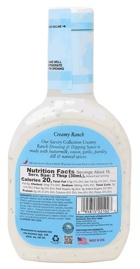 Savory Dress Ranch 16 OZ - Precio en RD | SupermercadosRD