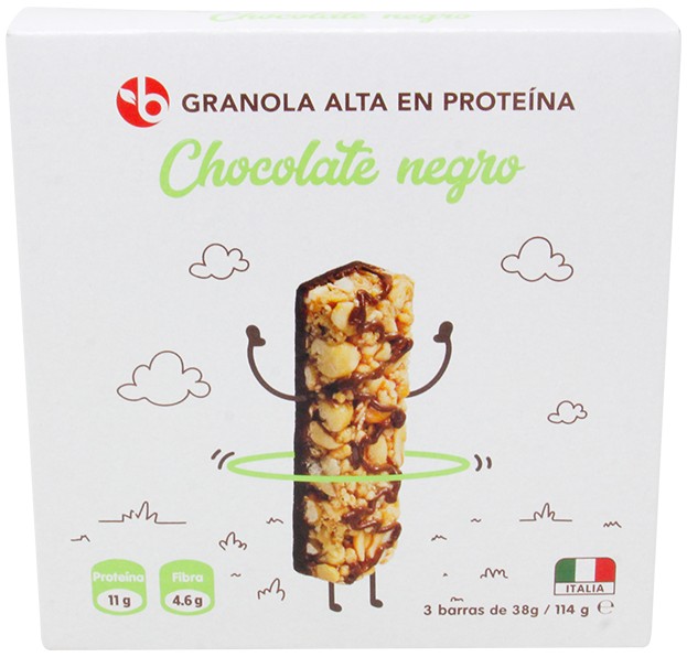 BRAVO BARRA GRANOLA AP MA/CHO NEGRO 114G