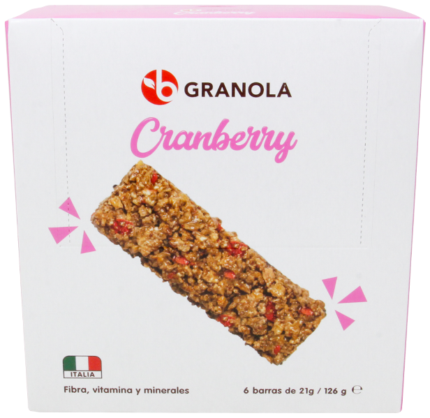 Bravo Barra Granola Cranberry126 GR