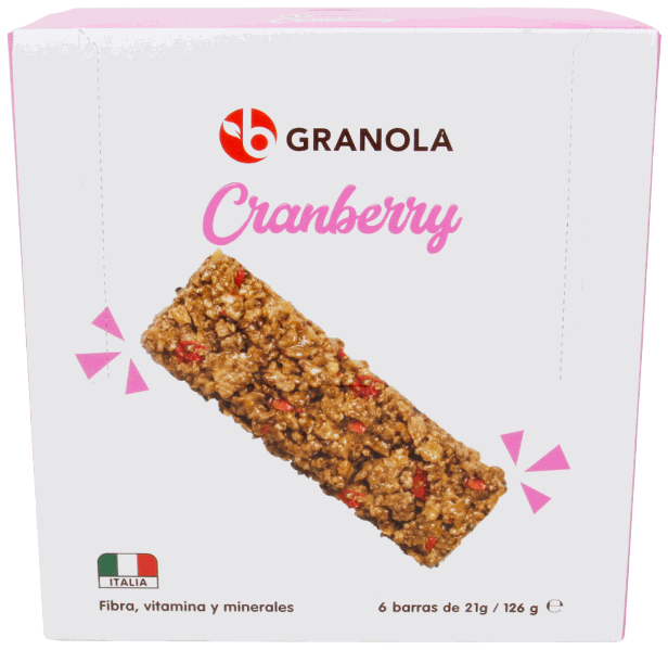 BRAVO BARRA GRANOLA CRANBERRY 126GR