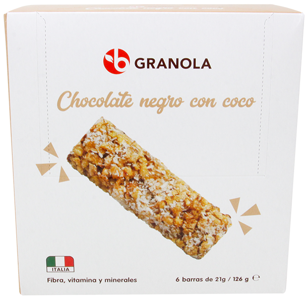 BRAVO BARRA GRANOLA CH/NEGRO COCO 126GR