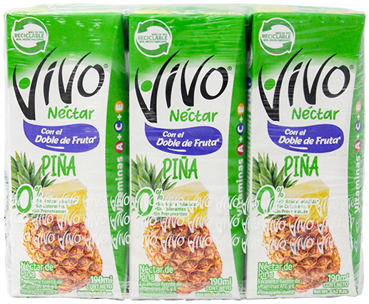 Vivo Jugo Nectar Stevia Piña570 ML