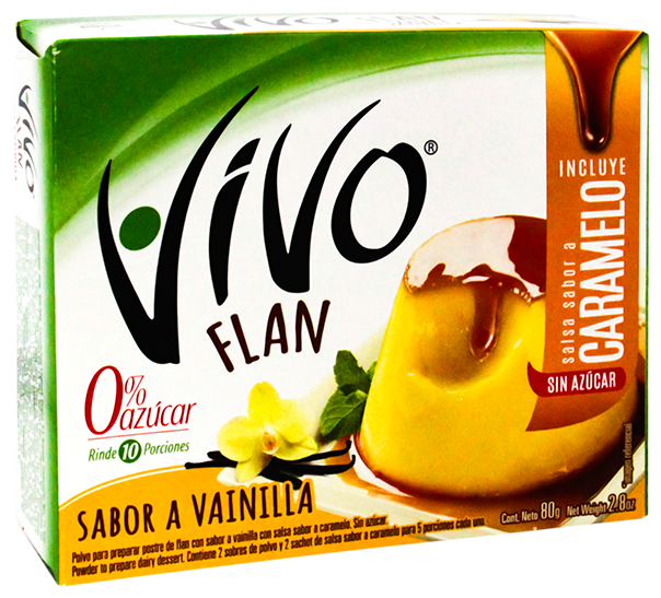 VIVO FLAN VAINILLA C/CARAMELO S/A 80 GR