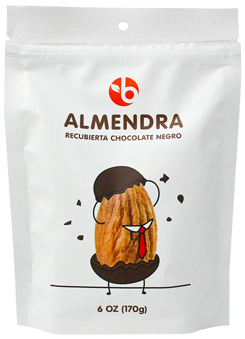 Bravo Almendras Cubiertas Chocolate Negro6 OZ