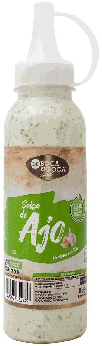 DE BOCA EN BOCA SALSA AJO 12 OZ