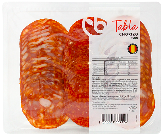 BRAVO TABLA CHORIZO 150 GR