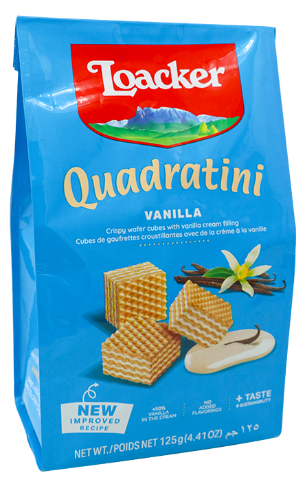 LOACKER QUADRATINI VAINILLA 125 GR