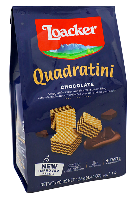 Galletas Quadratini Cacao Loacker125 GR