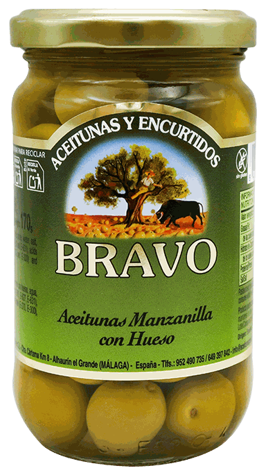 BRAVO ACEITUNAS VERDES C/H 300 GR