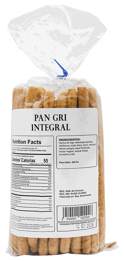 BRAVO PALITO GRI INTEGRAL 240 GR