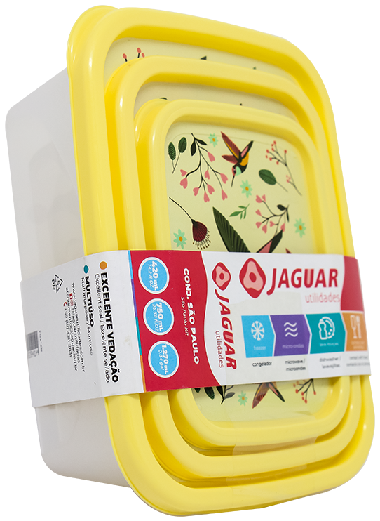 Jag Envase Rectangular Plastico Salad3 UND