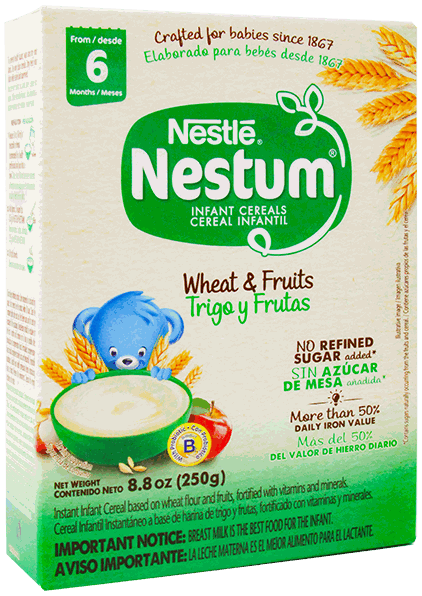 Nestlé® NESTUM® Cereal Infantil Trigo y Frutas Lata 250g