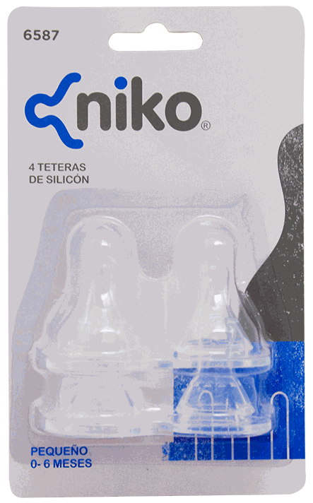 Niko Teteras Silicon 0-6 Meses Pequeño4 UND