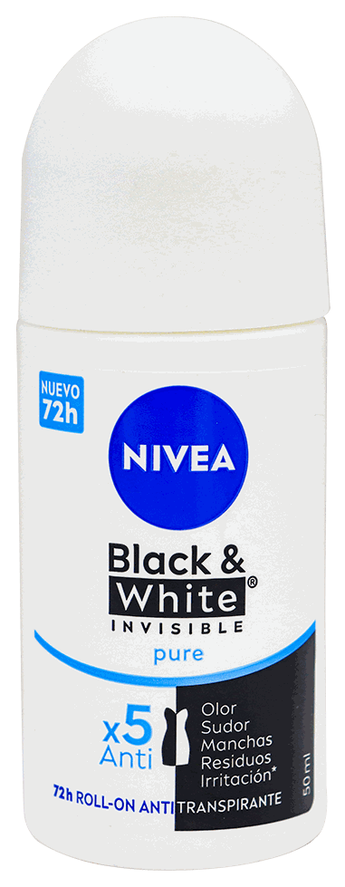 Desodorante Para Mujer Roll On Pure Black & White Nivea50 ML
