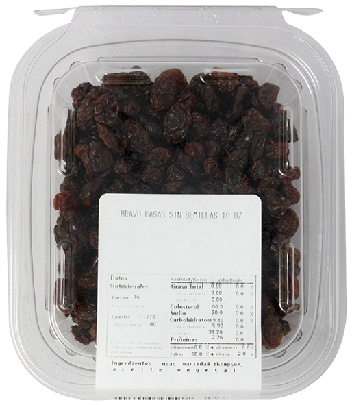 Bravo Pasas Sin Semillas10 OZ