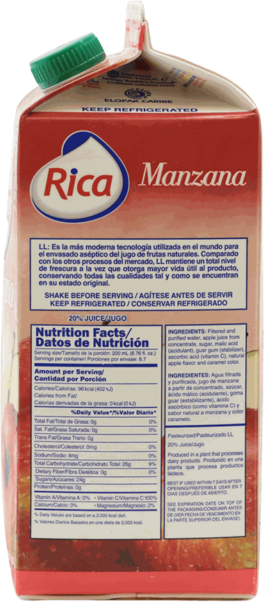 Jugo De Manzana Rica 59 OZ - Precio en RD | SupermercadosRD