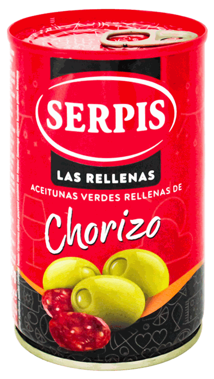 SERPIS ACEITUNAS R/CHORIZO PIC. 300 GR