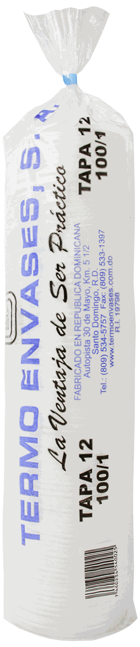 TERMO ENVASES TAPA 12 OZ