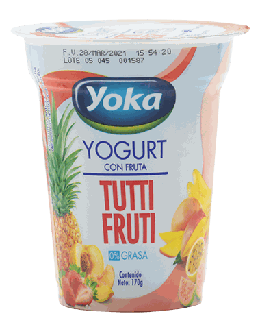 YOKA YOGURT TUTTI FRUT 0% GRASA 6 OZ