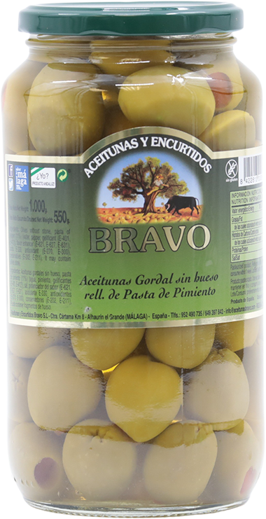 Bravo Aceitunas Gordal R/pim1000 GR