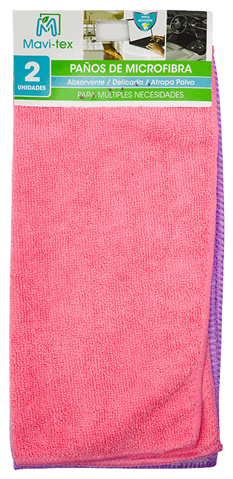 TOALLA MICROFIBRA 2 PZ 30X30CM 902001