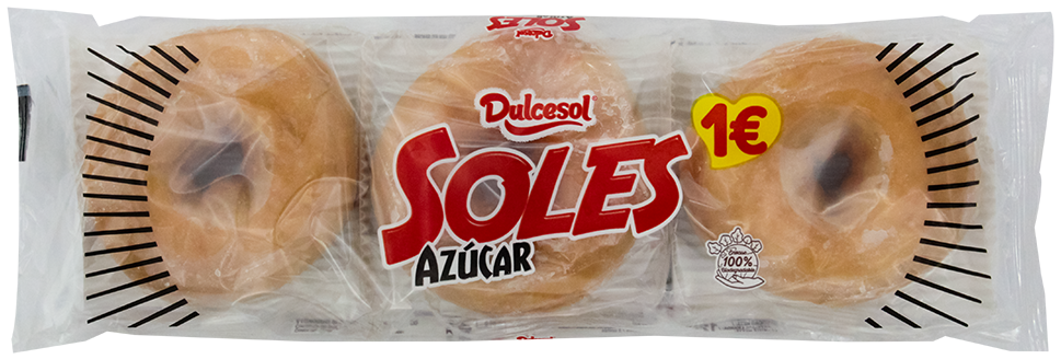 Dulcesol Donas Soles Azucar3 UND