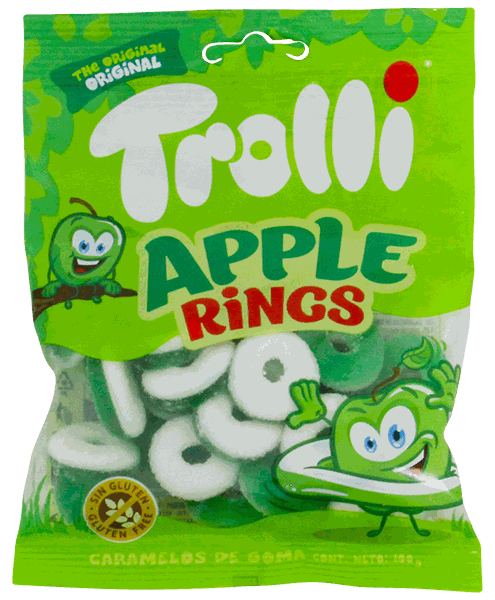 TROLLI CARAMELOS AROS MANZANA 100 GR