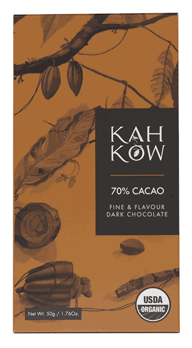 KAH KOW CHOCOLATE ORGANICO 70% 50 GR