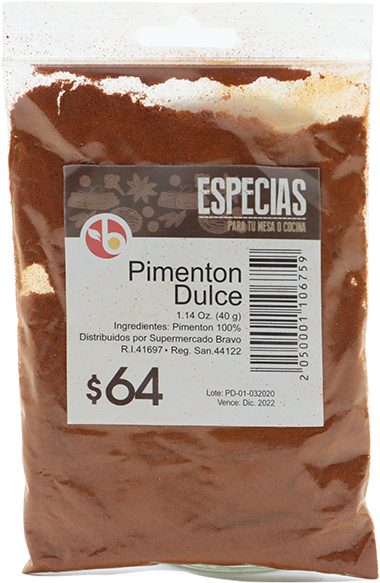 BRAVO PIMENTON DULCE 40 GR