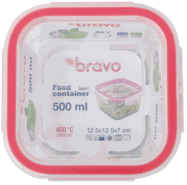 B ENVASE VIDRIO CUADRADO 500ML LSQ2