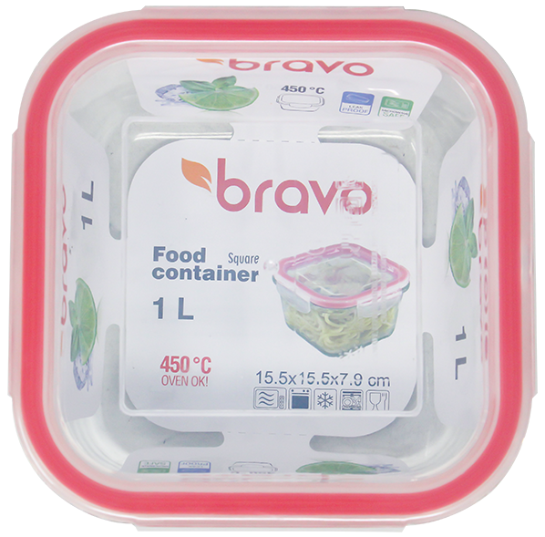 B Envase Vidrio Cuadrado 1 LTPAQ