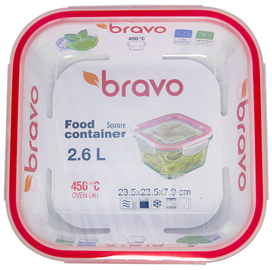 B Envase Vidrio Cuadrado 2.6ltPAQ