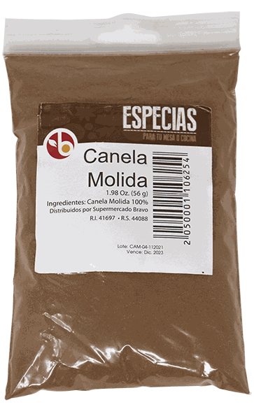 BRAVO CANELA MOLIDA 56 GR