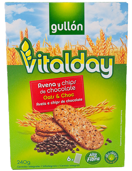 Gullon Galleta Avena Chips Chocolate Vitalday240 GR