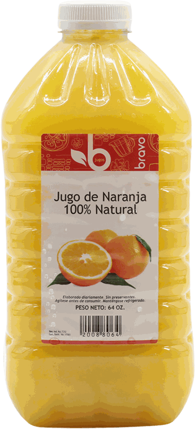 JUGO NARANJA BRAVO 64 OZ