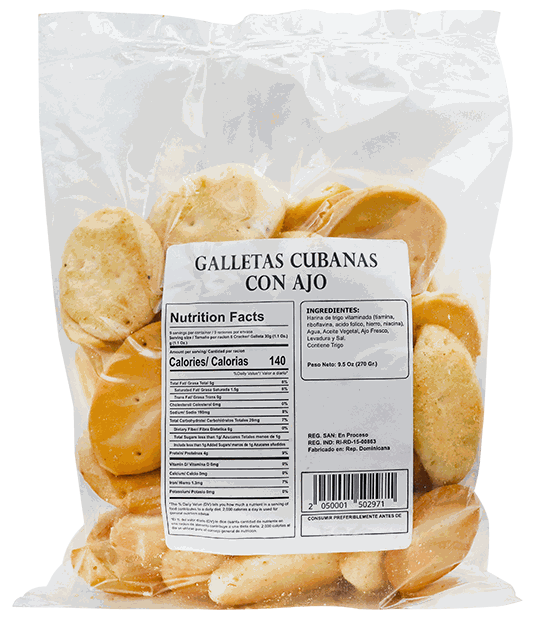 GALLETAS CUBANAS CON AJO 270 GR