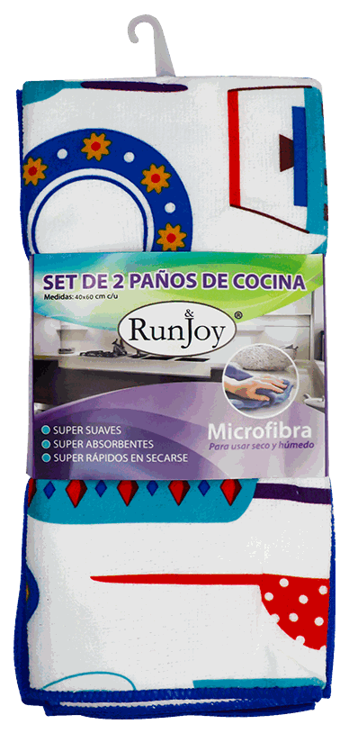 TOALLA COCINA 2PZ MICRO.CPX2 38X62CM
