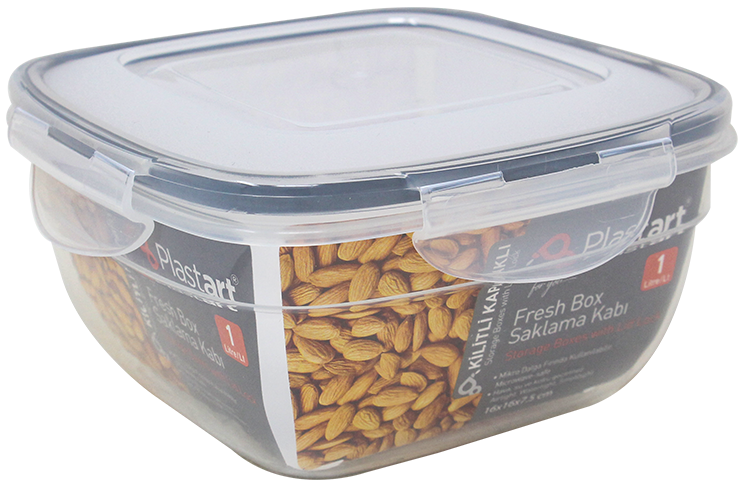 Envase Plastico Hermetico Cuadrado LC-105 1.0ltPAQ